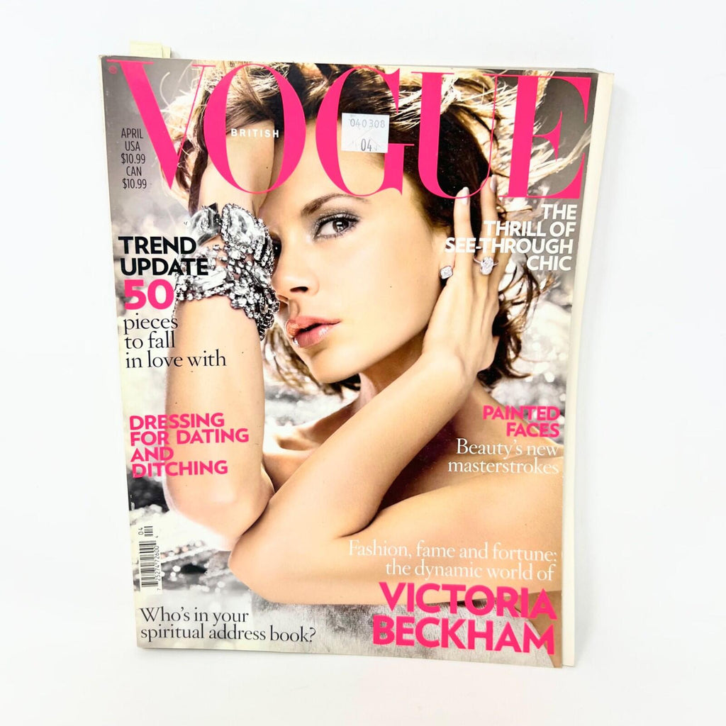 British Vogue UK Magazine April 2008 Victoria Beckham