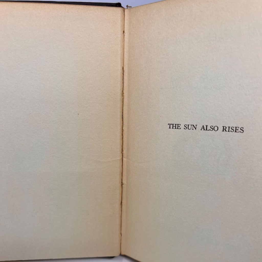 1926 /1927 The Sun also Rises  Ernest Hemingway First Edition