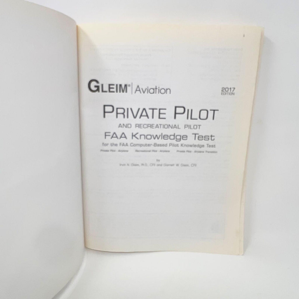 Gleim 2017 Private Pilot Knowledge Test Prep Book