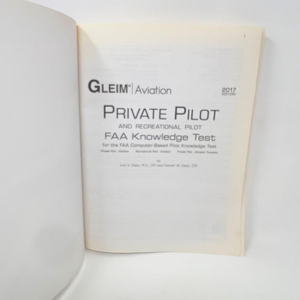 Gleim 2017 Private Pilot Knowledge Test Prep Book