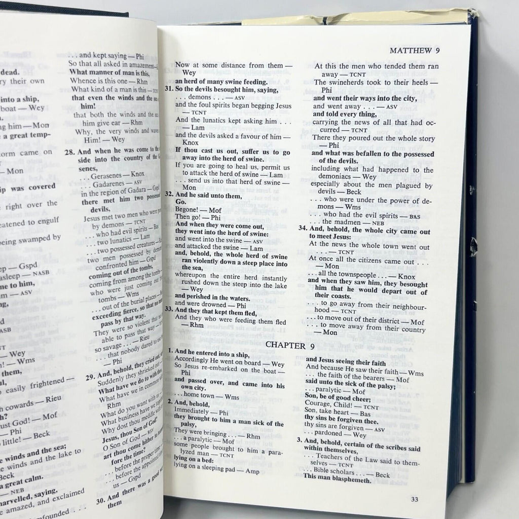 The New Testament from 26 Translations Hardcover 1967 Zondervan First Ed Book