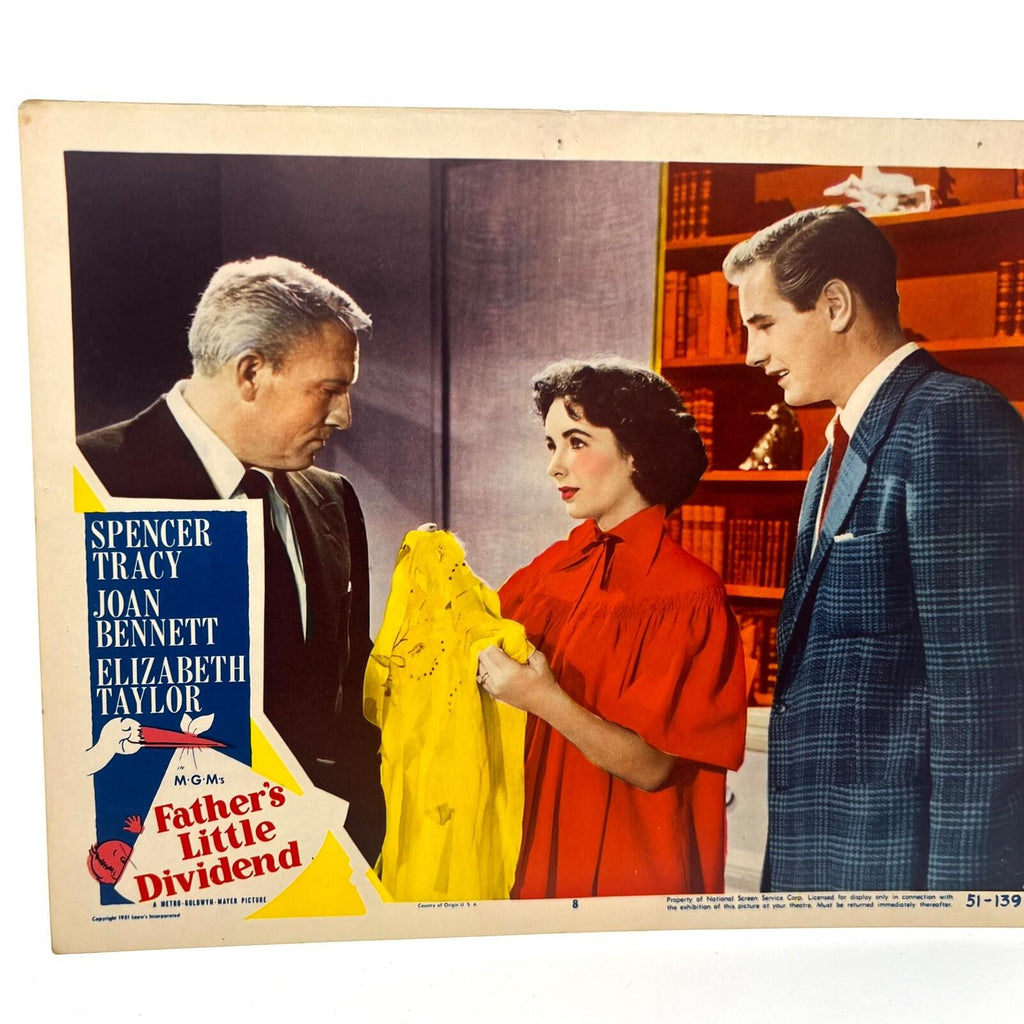 Father's Little Dividend Movie Lobby Card No.8 Spencer Tracy Elizabeth Taylor