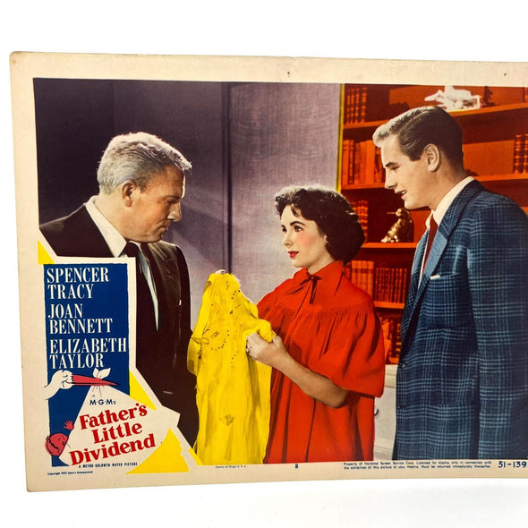 Father's Little Dividend Movie Lobby Card No.8 Spencer Tracy Elizabeth Taylor