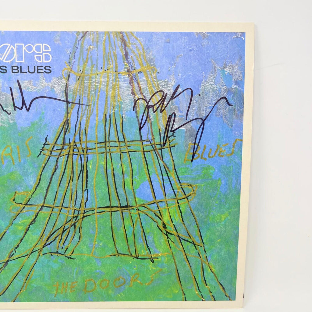 The Doors Paris Blues Vinyl Record LP Autograph by Robby Krieger John Densmore