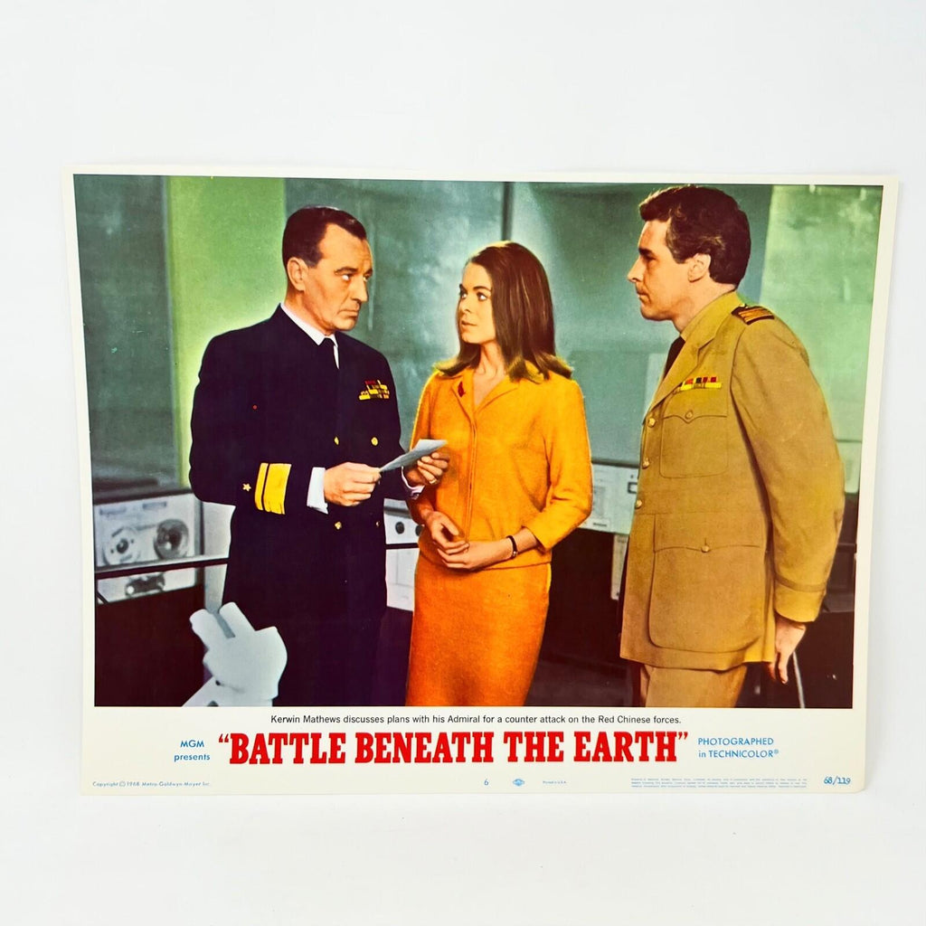1968 Battle Beneath The Earth Sci-Fi movie Lobby Card No.6 MGM