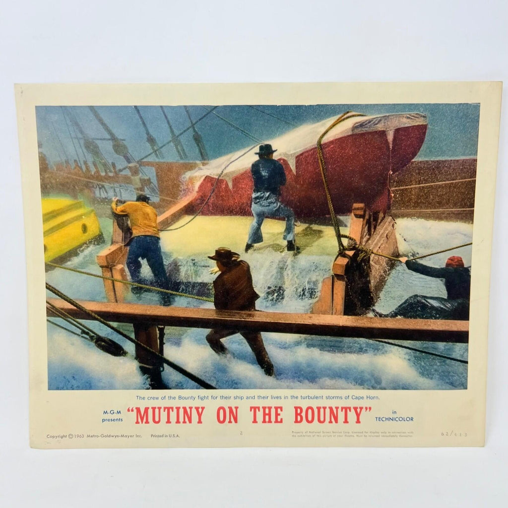 1963 Mutiny On The Bounty Collectible Movie Lobby Card No.2