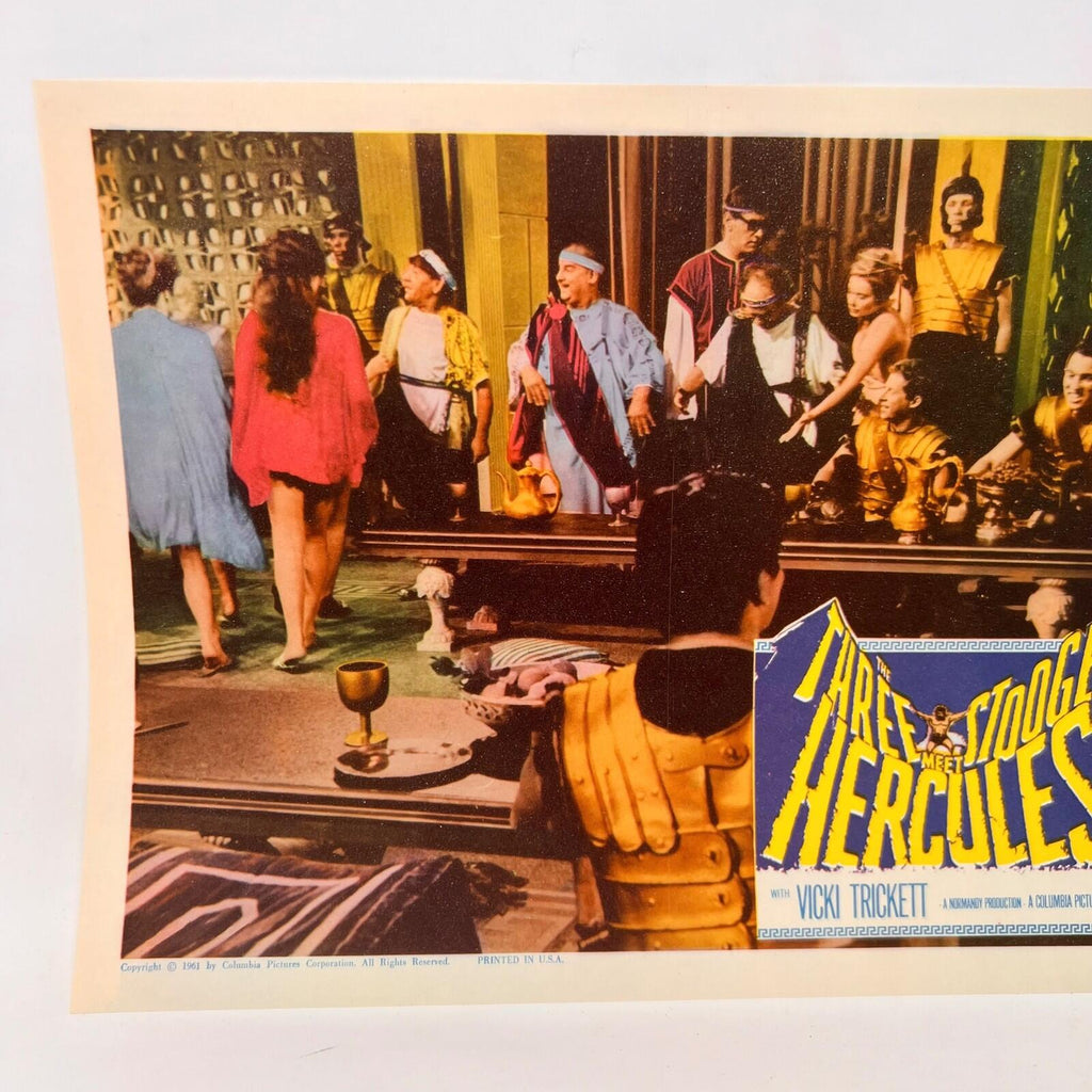 The Three Stooges Meet Hercules Original Movie Lobby Card (c)