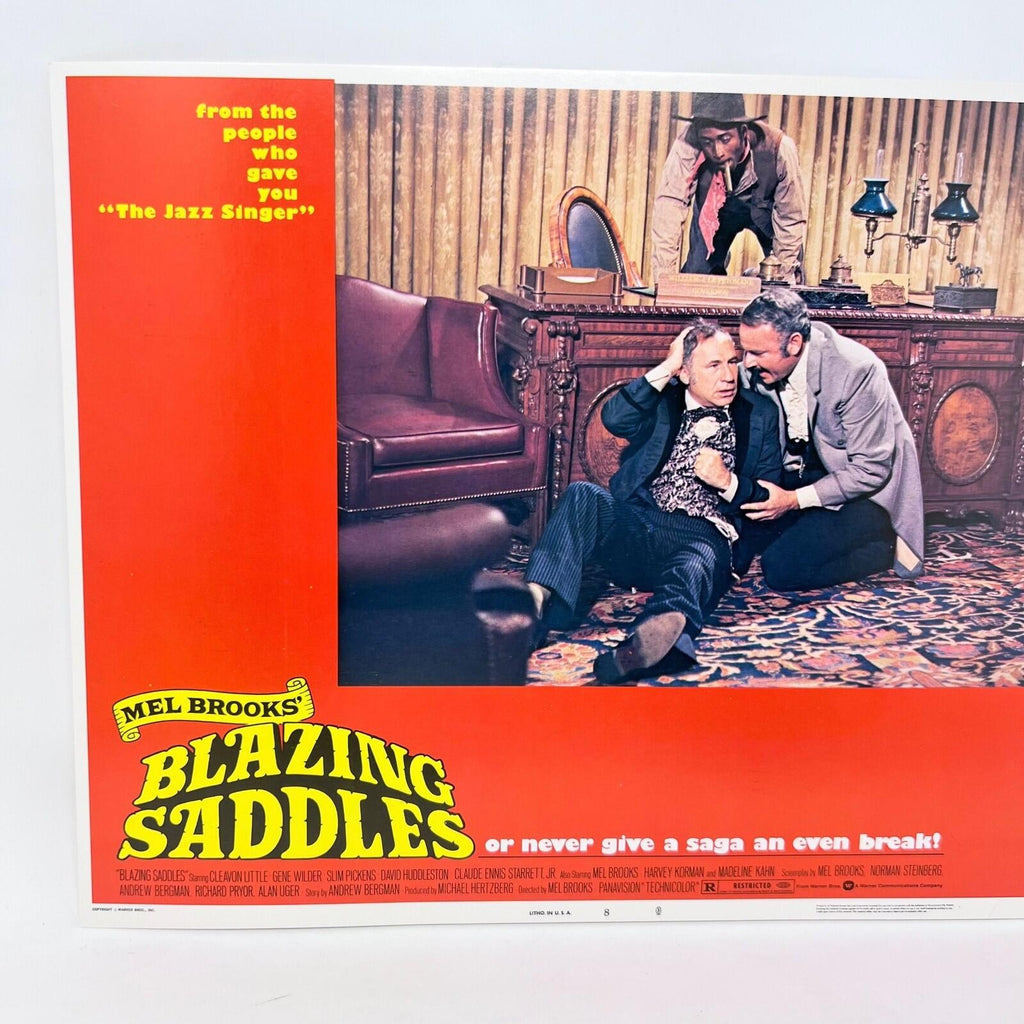 1974 Blazing Saddles Original Movie Lobby Card 74/42 No.8 Mel Brooks