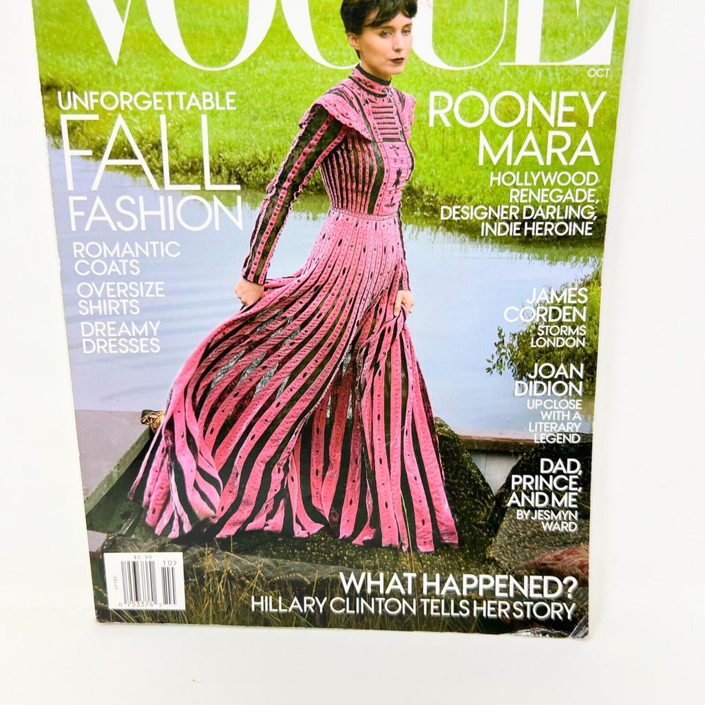 Vogue Oct 2017 Rooney Mara Unforgettable Fall Fashion Dresses