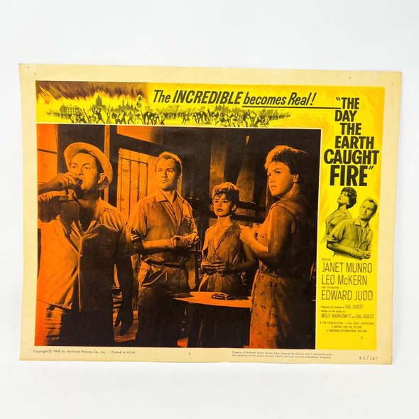 1962 The Day The Earth Cought Fire Collectible movie Lobby Cards set of 8