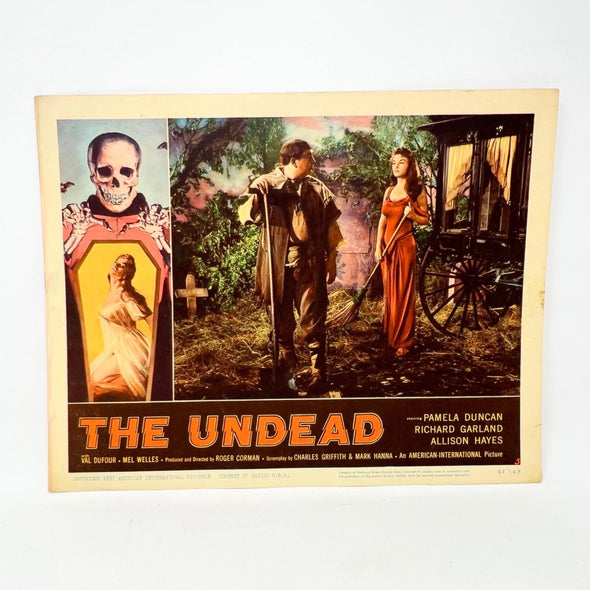 1957 The Undead Movie Lobby Card Pamela Duncan Richard Garland Alison Hayes (a)