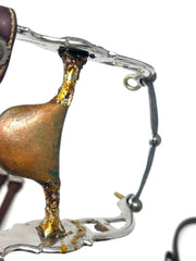 vintage Silver Fleming Horse Western Show Bit Copper Roller Equine Ring Snuffle