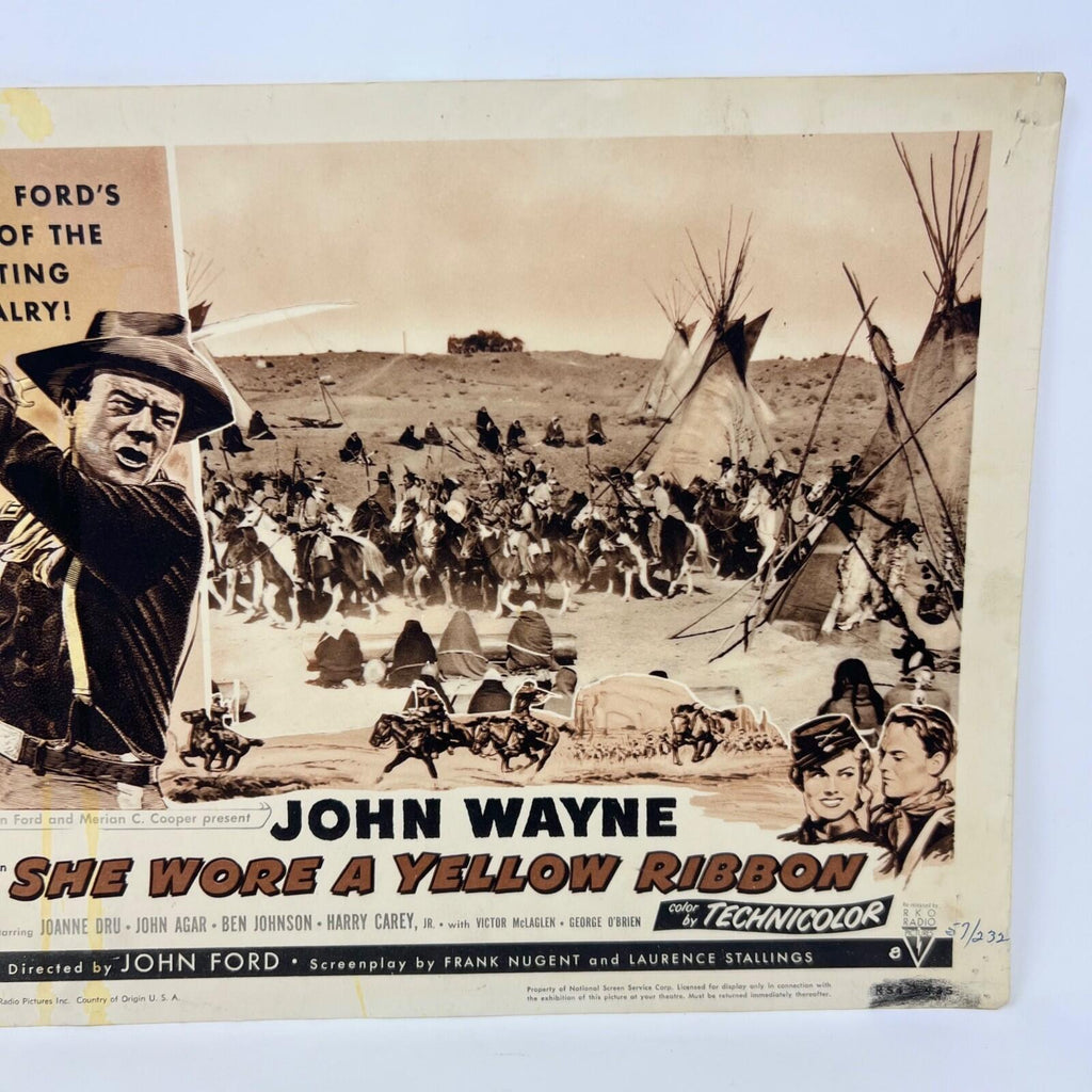 1954 John Wayne She Wore a Yellow Ribbon Collectible Movie Lobby Card (c)