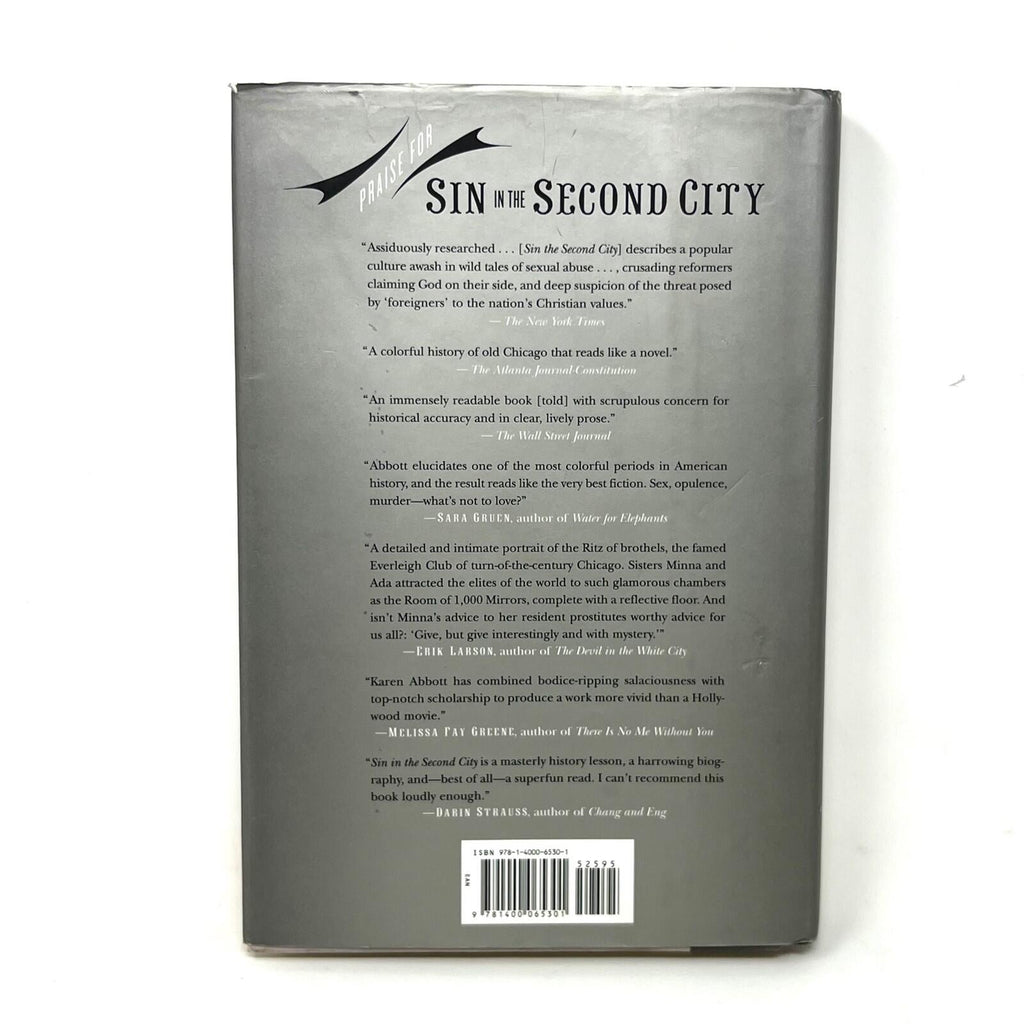 Sin in the Second City Hardcover Book By Karen Abbott