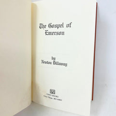 The Gospel of Emerson Newton Dillaway Hardcover 1988