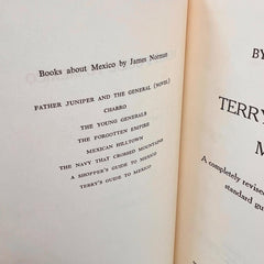 Terry's Guide to Mexico Hardcover Book By James Norman