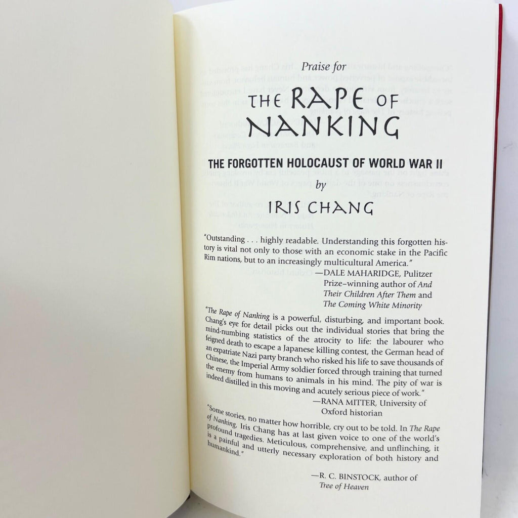 The Rape of Nanking By Iris Chang First Edition hardcover
