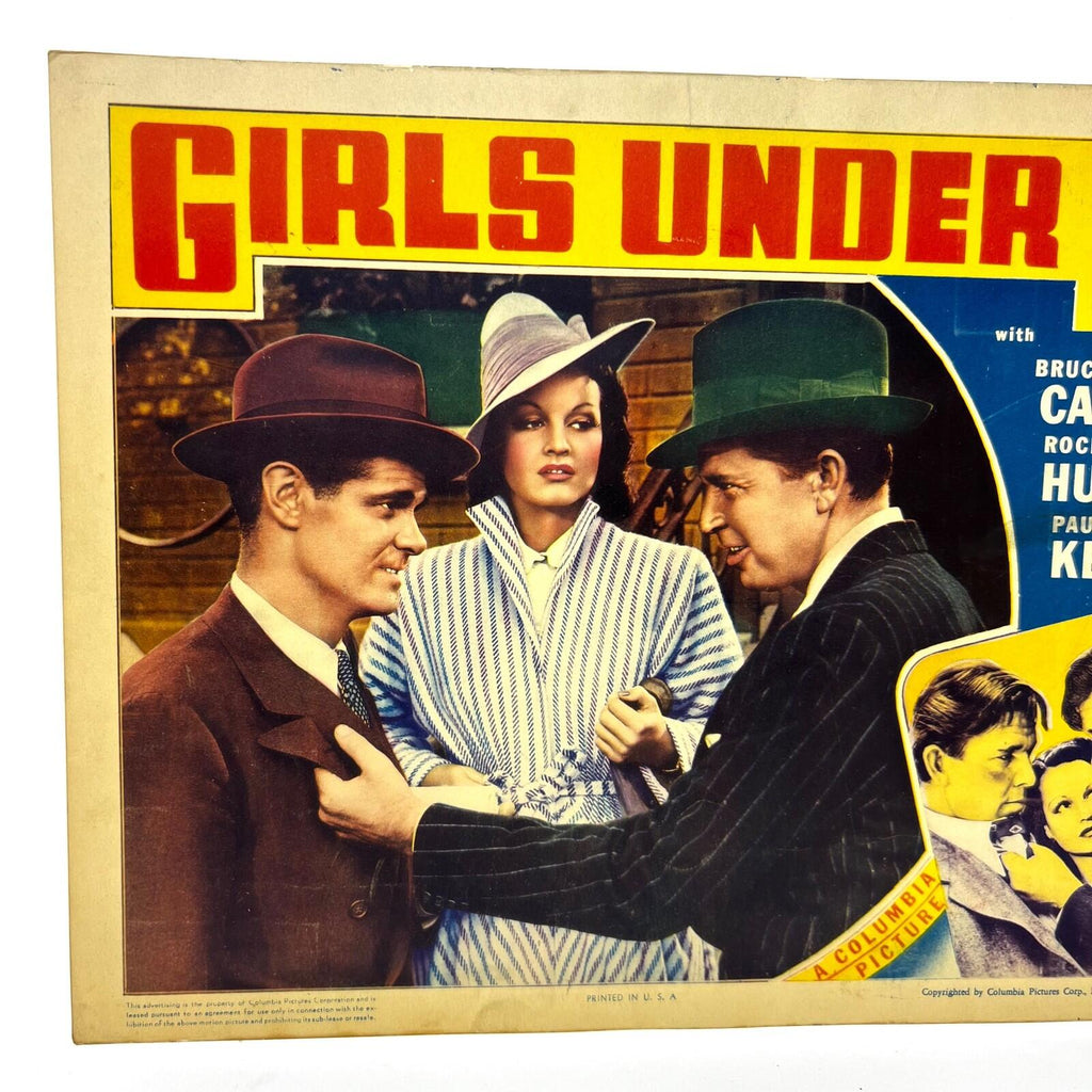 1940 Girls Under 21 Movie Lobby Card Bruce Cabot Rochelle Hudson Paul Kelly (h)