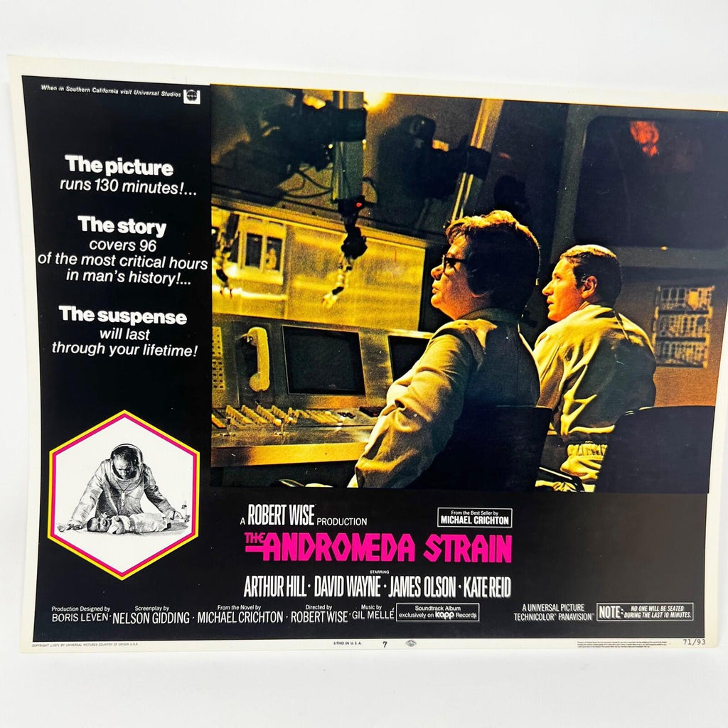 1971 The Andromeda Strain Collectible movie Lobby Card  No. 7