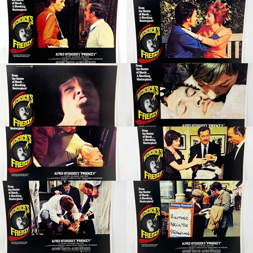 Alfred Hitchcoks Frenzy Collectible movie Lobby Card set of 8