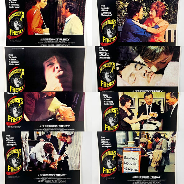 Alfred Hitchcoks Frenzy Collectible movie Lobby Card set of 8