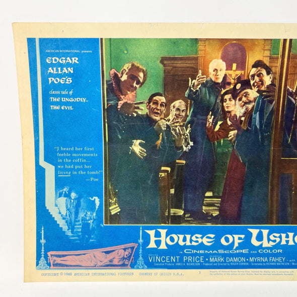 1960 House Of Usher  Lobby Card Movie Poster No.5