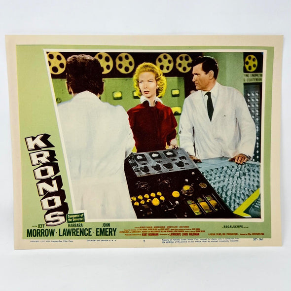 1957 Kronos Scifi Collectible Movie Lobby Card 7 Jeff Morrow Barbara Lawrence