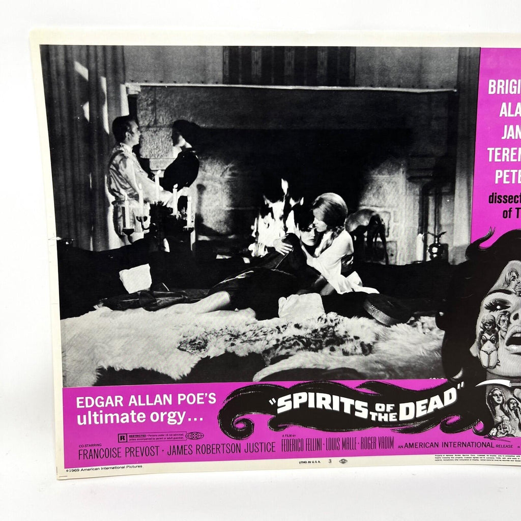 1969 Spirits of the dead Collectible movie Lobby Cards set of 8