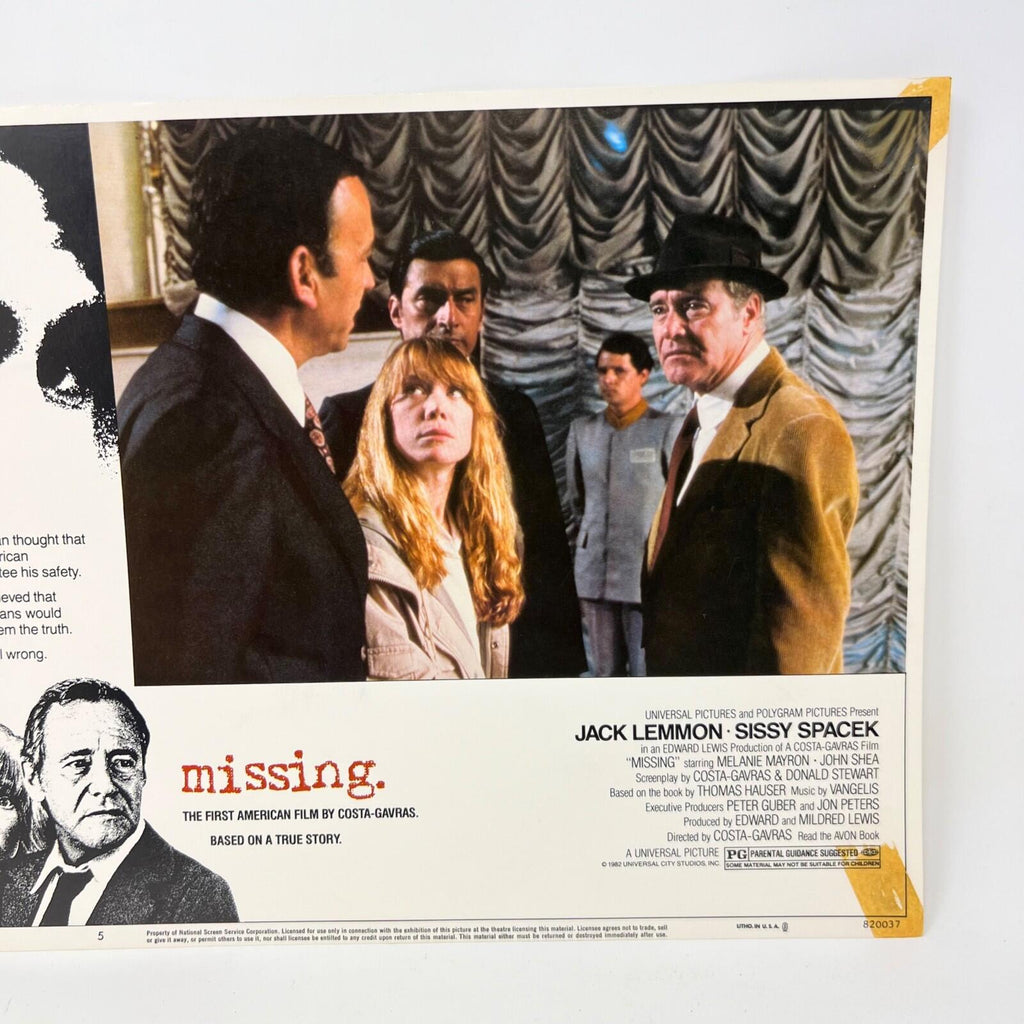 1982 Vintage Missing Lobby Card Movie Poster No.5