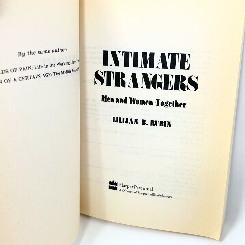 Intimate Strangers: Men and Women Together by Lillian B. Rubin