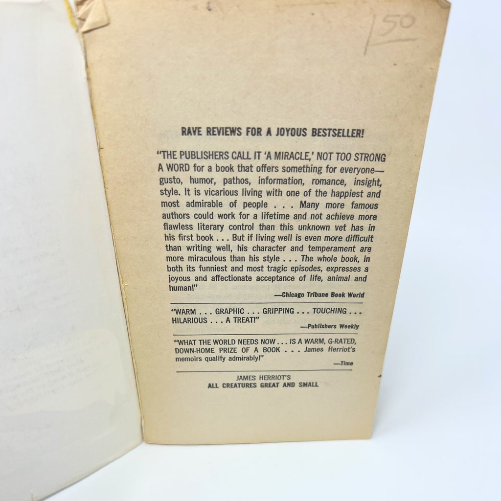 All Creatures Great And Small by James Herriot 1978 11th print paperback