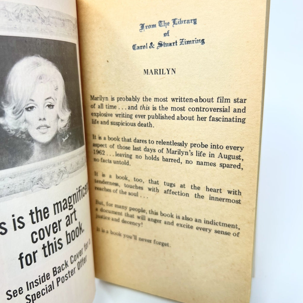 Vintage The Life and Curious Death of Marilyn Monroe, 1977, Pinnacle