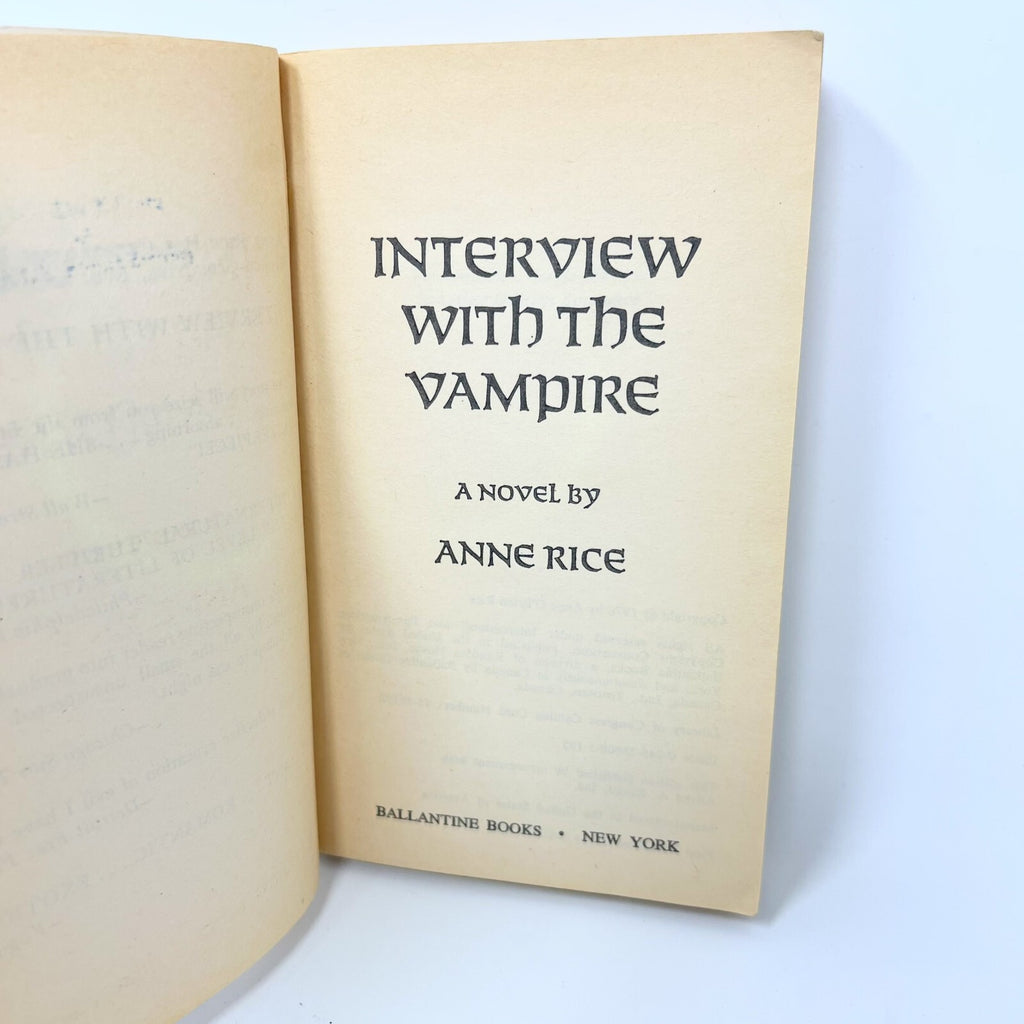 Vintage: Interview With The Vampire by Anne Rice 1977