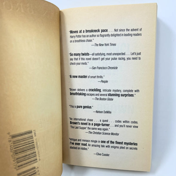 The DaVinci Code by Dan Brown 2003; Paperback First Print