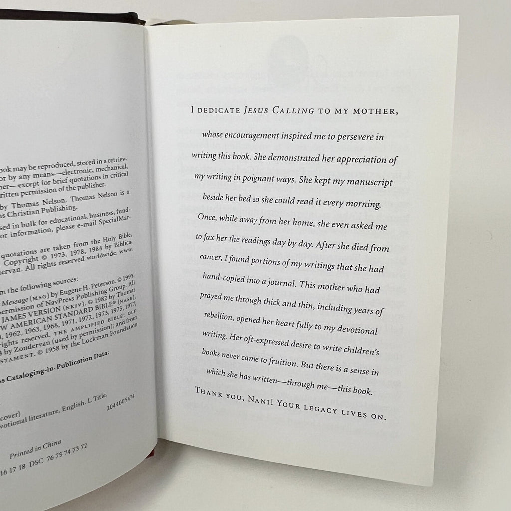 Jesus Calling: Enjoying Peace in His Presence - Hardcover