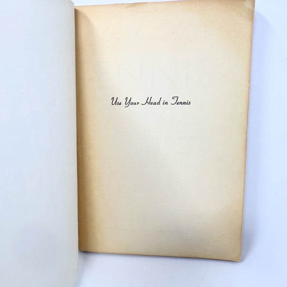 Use your Head In Tennis By Bob Harman Keith Monroe Kennikat Prest Inc. 1966