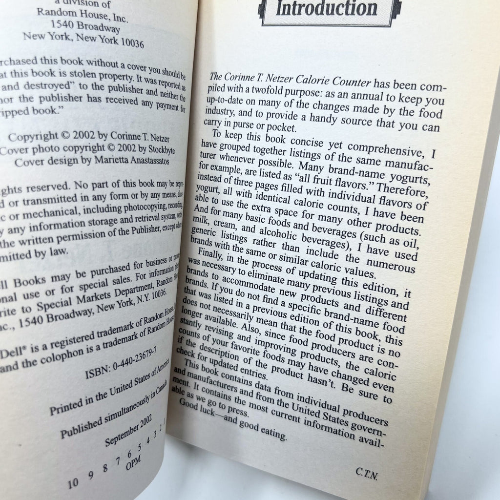 The Corinne T. Netzer 2003 Calorie Counter by Netzer, Corinne T.
