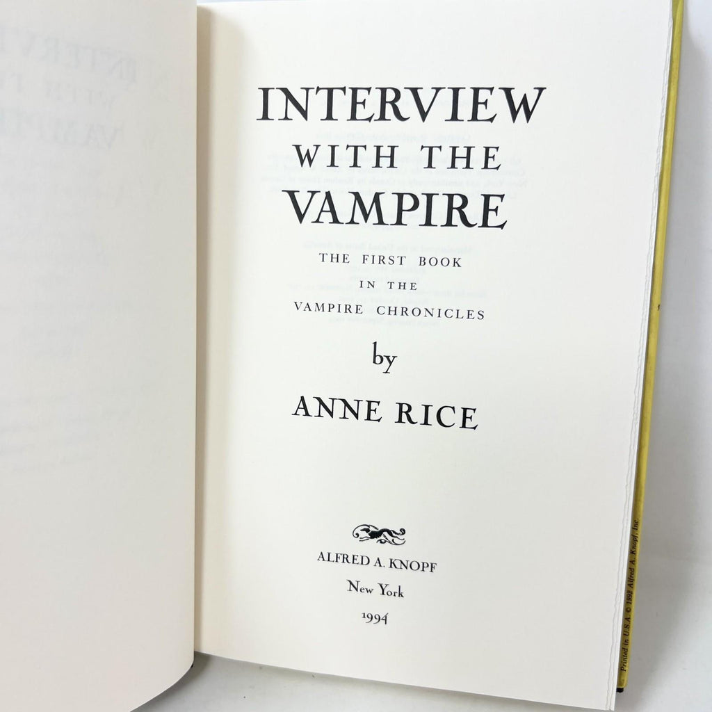 Interview With the Vampire by Anne Rice 1976 14th Printing