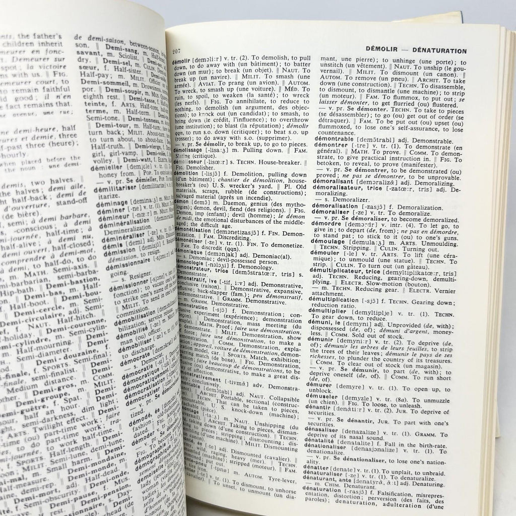 Larousse Modern Dictionary, 1960 Hardcover Book - VG Condition 