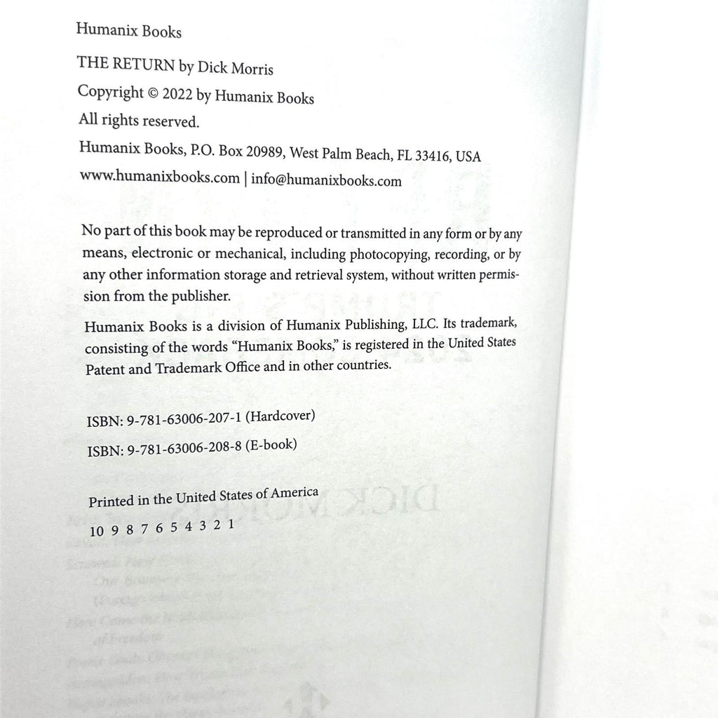 The Return: Trumps Big 2024 Comeback - Hardcover By Morris, Dick - VERY GOOD