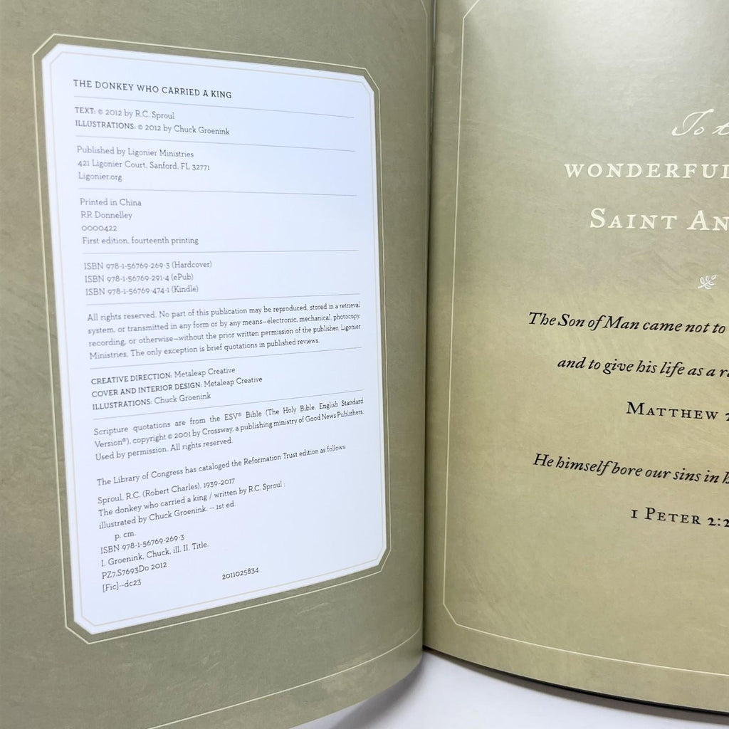 Donkey Who Carried a King by R. C. Sproul 2012, Hardcover)