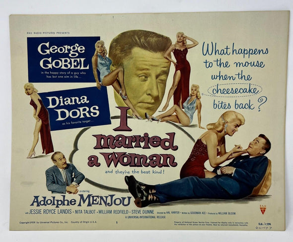 1958 I married A Woman Lobby Cards Set of 8 Movie Posters