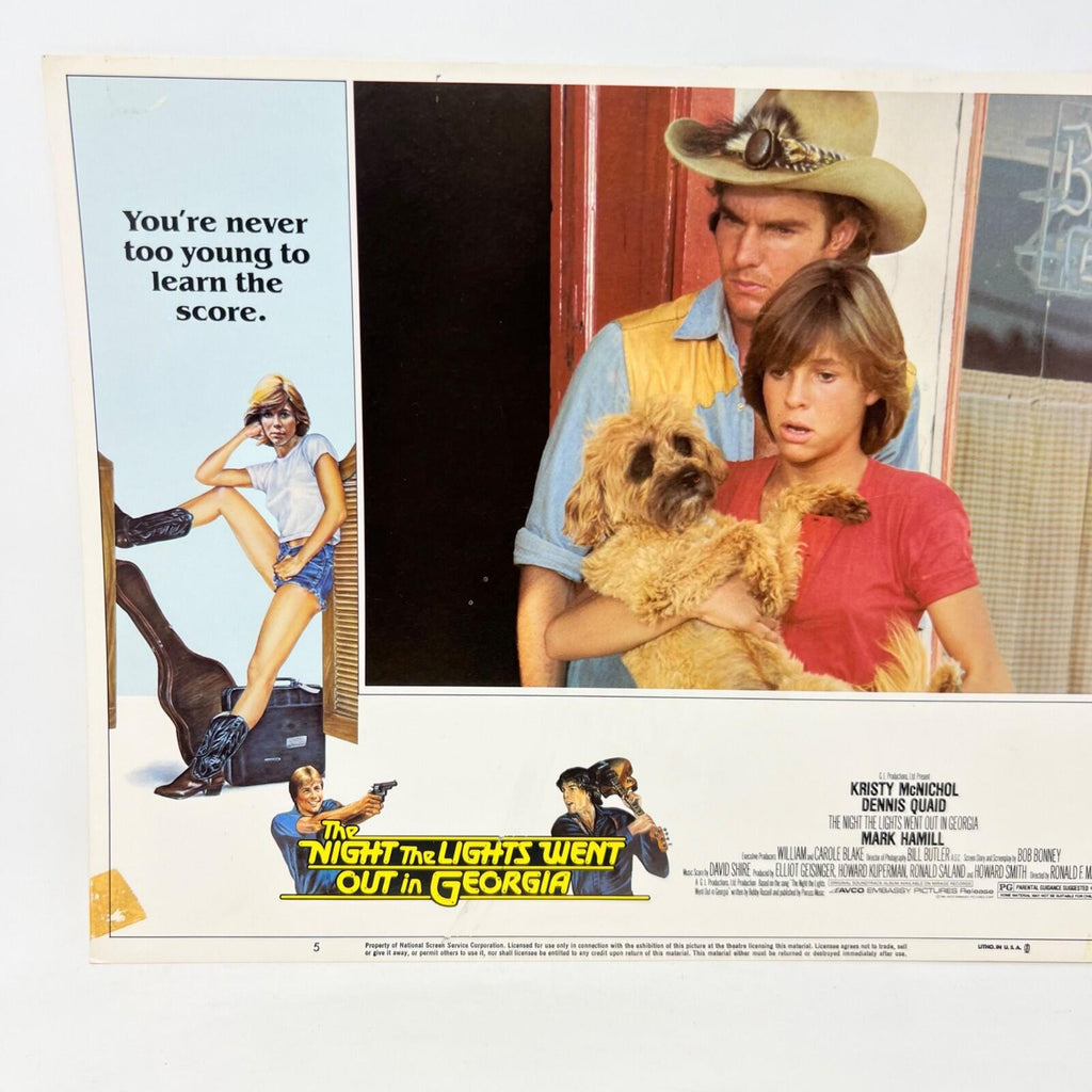 1981 The Night The Lights went Out in Georgia Original Movie Lobby card No.5
