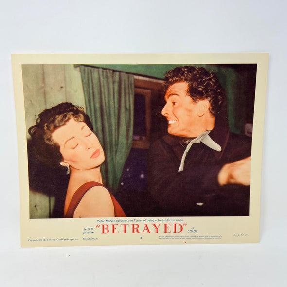 1962 Betrayed Lobby Card Movie Poster No.3
