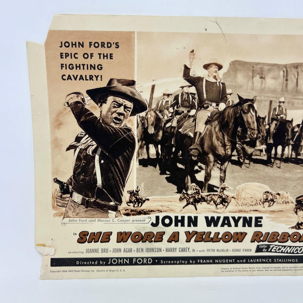 1954 John Wayne She Wore a Yellow Ribbon Collectible Movie Lobby Card (a)