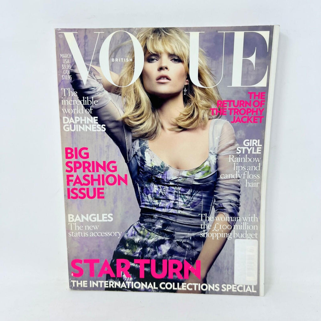 Vogue British March 2008 The Return Of The Trophy Jacket Kate Moss Cover