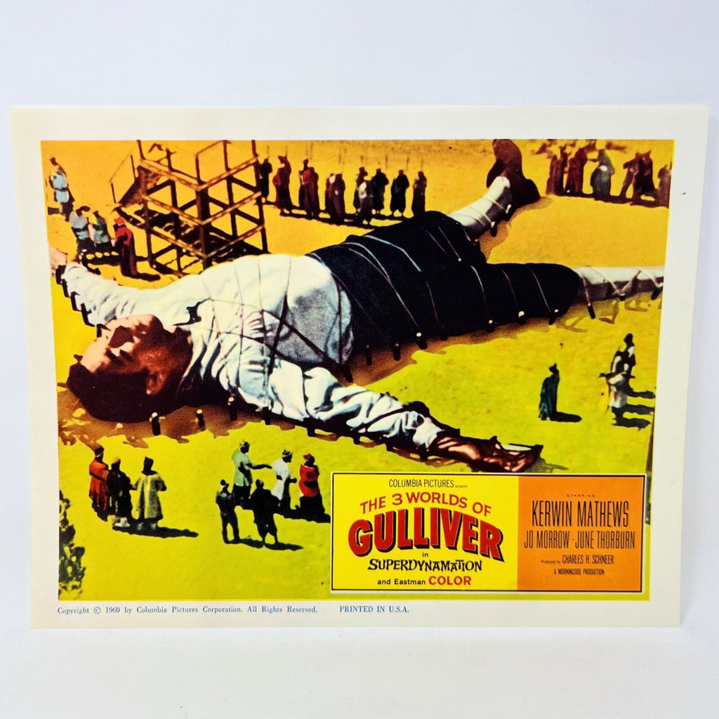 1960 The 3 Worlds Of Gulliver in Superdynamation Collectible Movie Lobby Card d