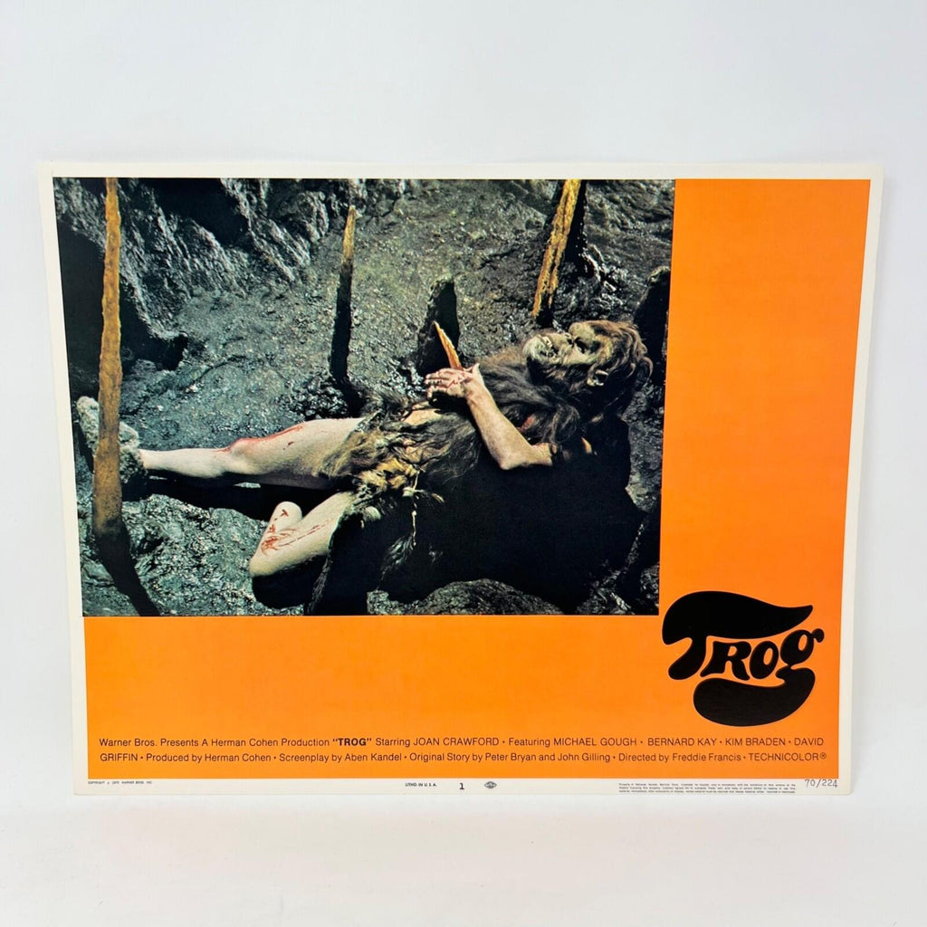 1970 Trog Collectible Movie Lobby Card No.1 Warner Bros. a Herman Hohen