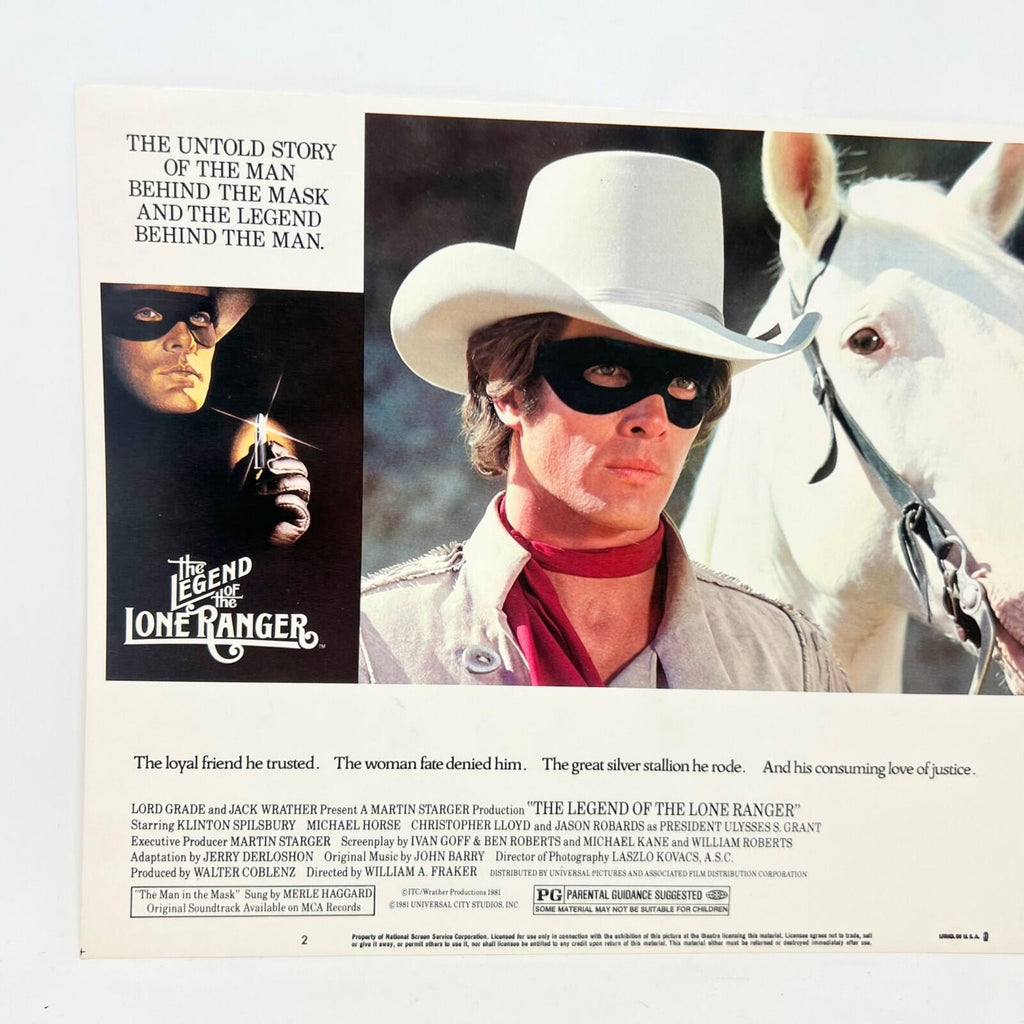 The Legend Of The Lone Ranger Collectible Movie Lobby Card No.2