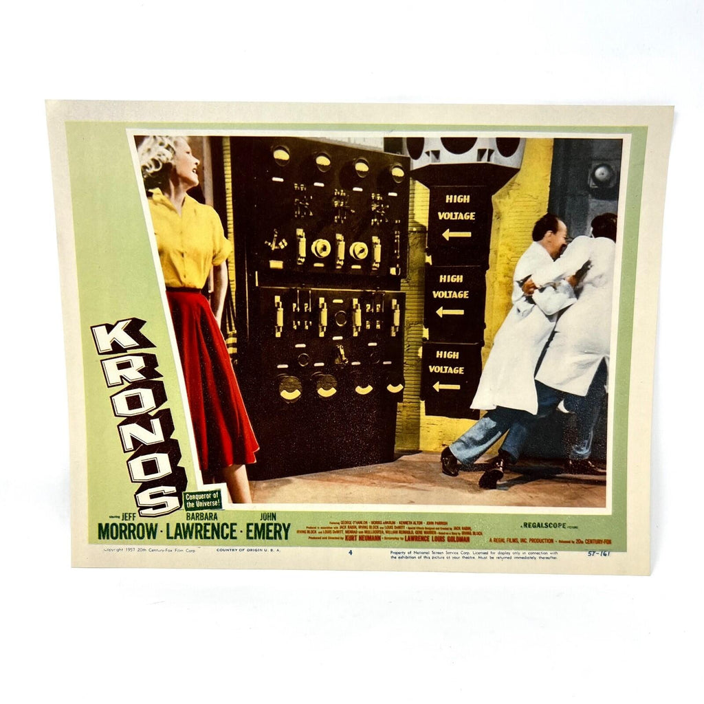 1957 Kronos Scifi Collectible Movie Lobby Card 4 Jeff Morrow Barbara Lawrence